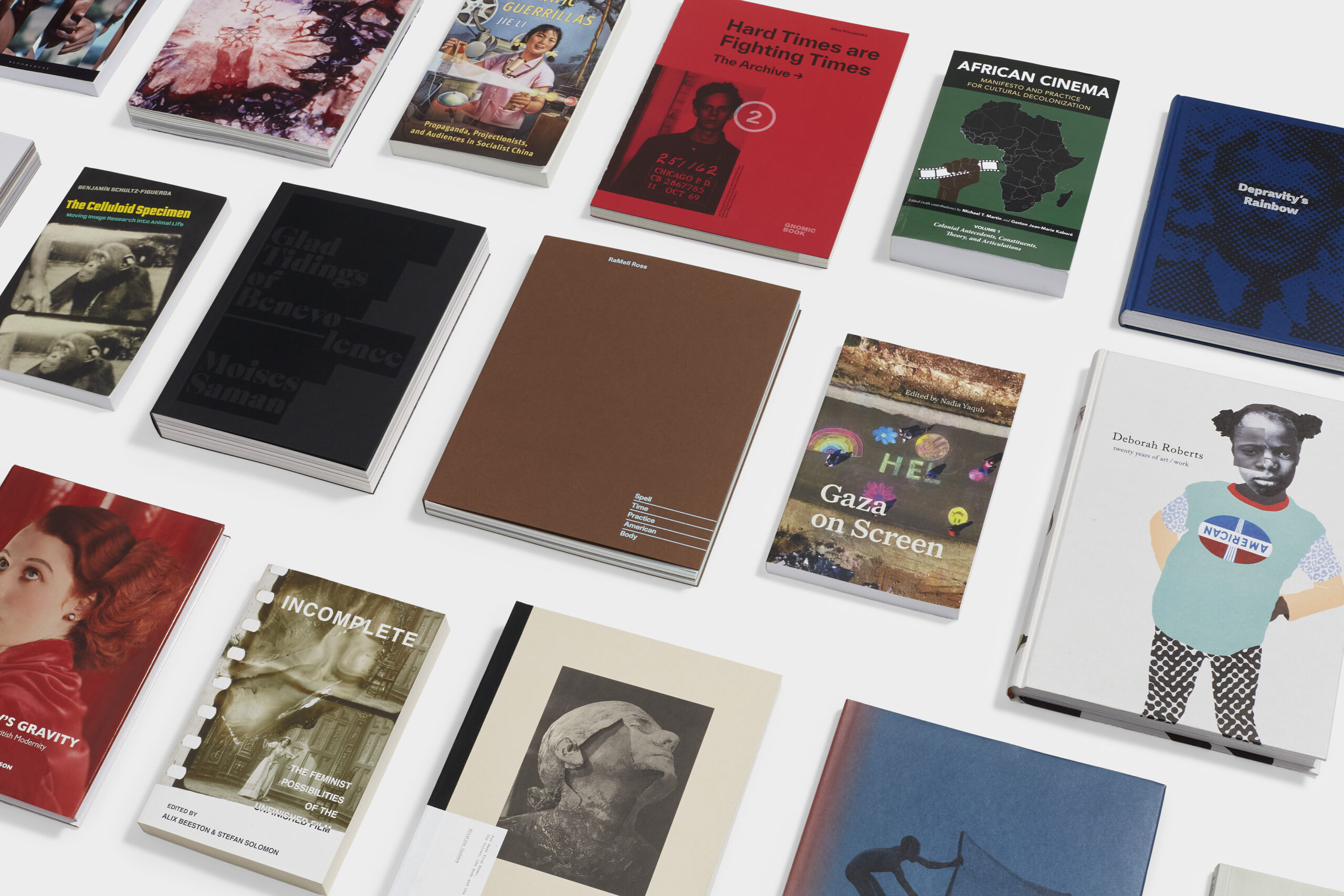 A selection of books longlisted for the 2024 Awards. Photograph by Corey Bartle-Sanderson