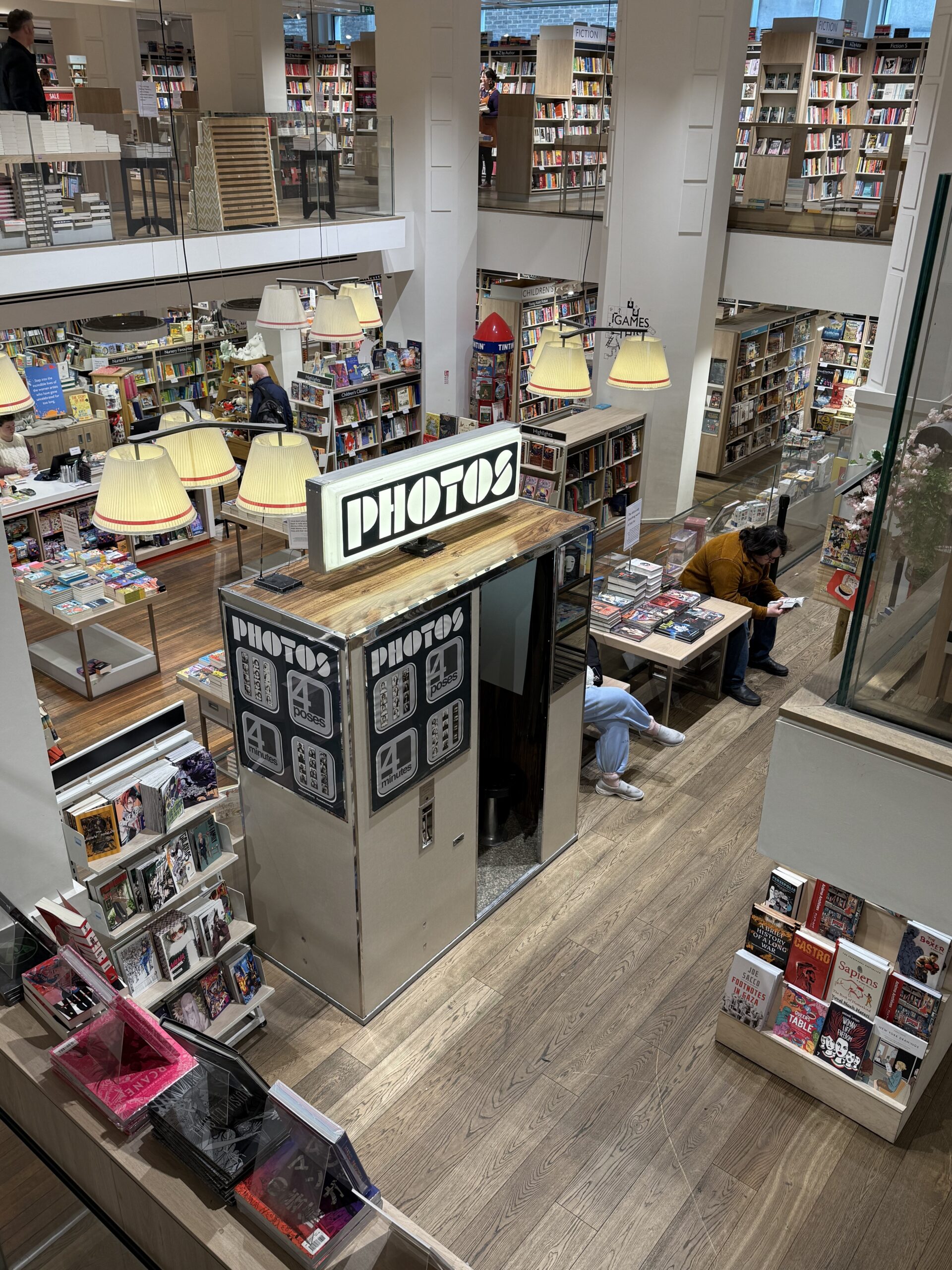Photobooth at Foyles, Charing Cross Road, 2026